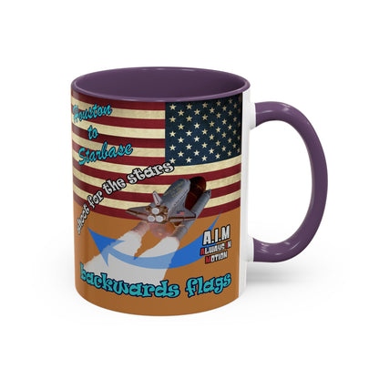 shoot for the stars - Accent Mug (light brown)