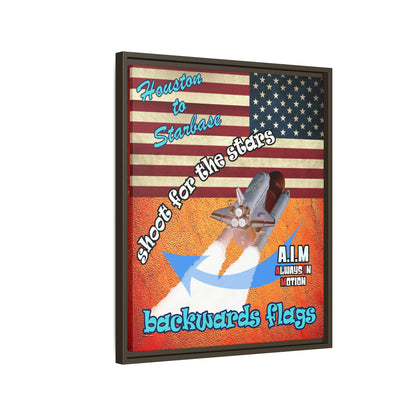 shoot for the stars - framed canvas art (burnt orange)