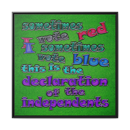 declaration of the independents - framed canvas art (green turf)