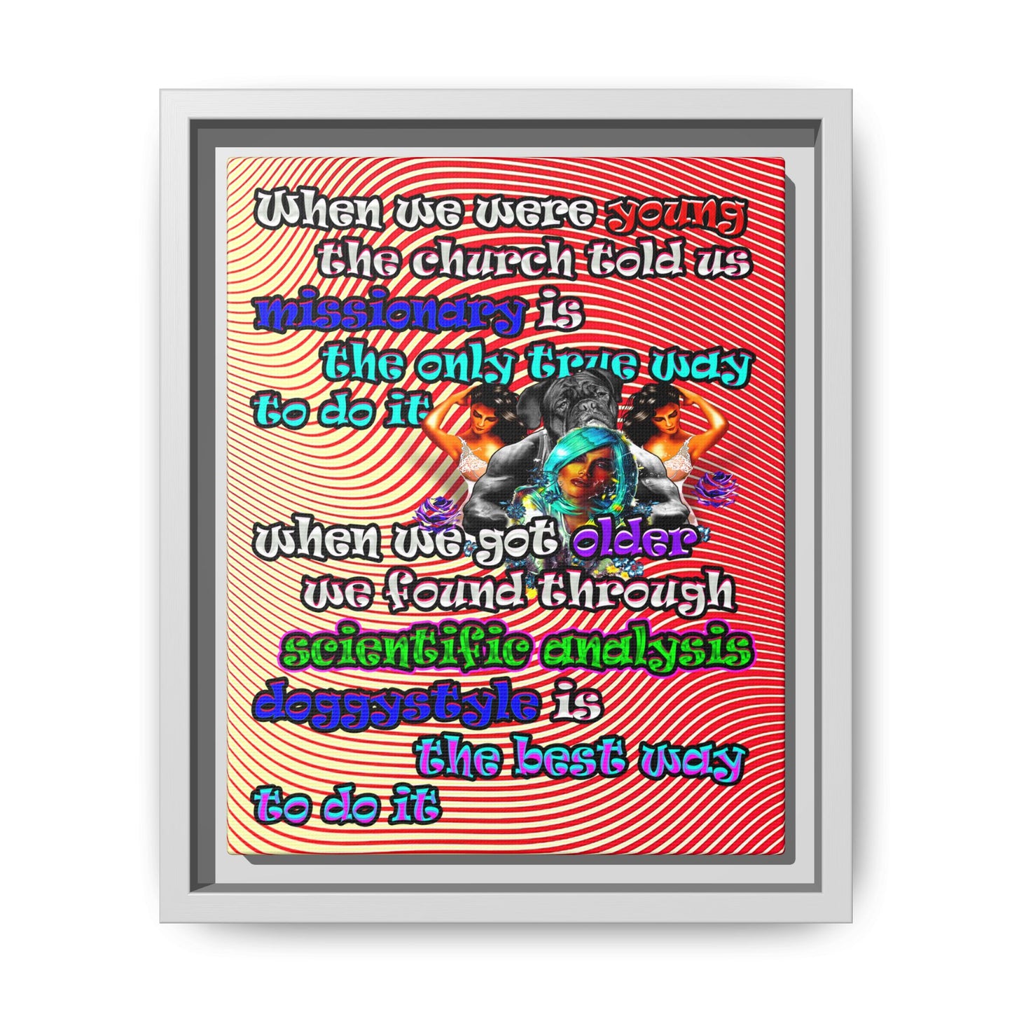 doggystyle - framed canvas art (yellow-orange wave)