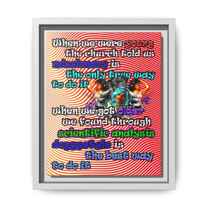 doggystyle - framed canvas art (yellow-orange wave)