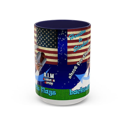 shoot for the stars - Accent Mug ('snoops' background)