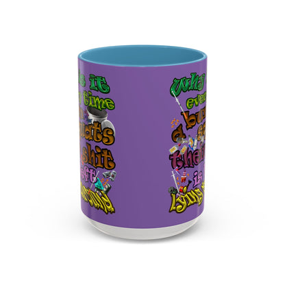 the bum's shit - Accent Mug (light purple)