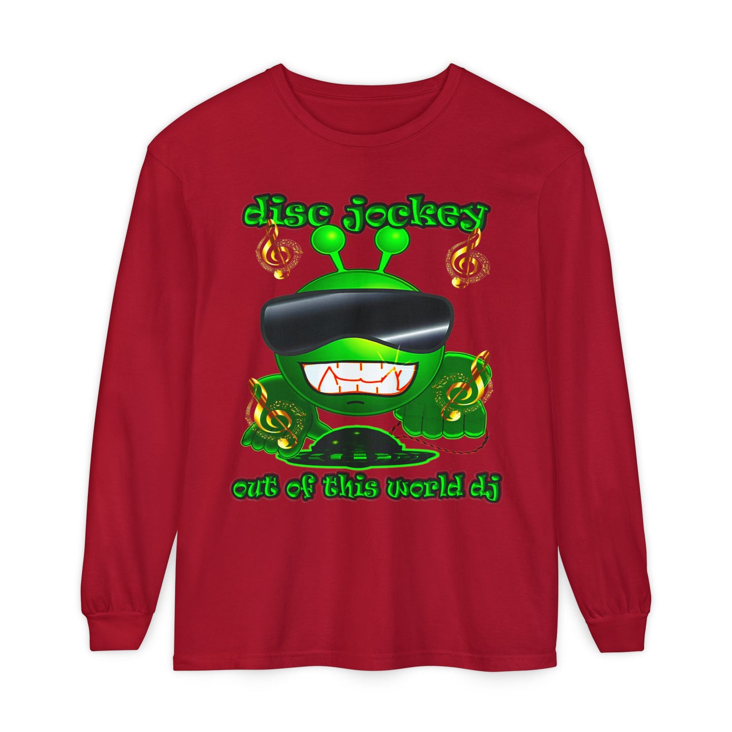 disc jockey - Unisex Garment-dyed Long Sleeve T-Shirt