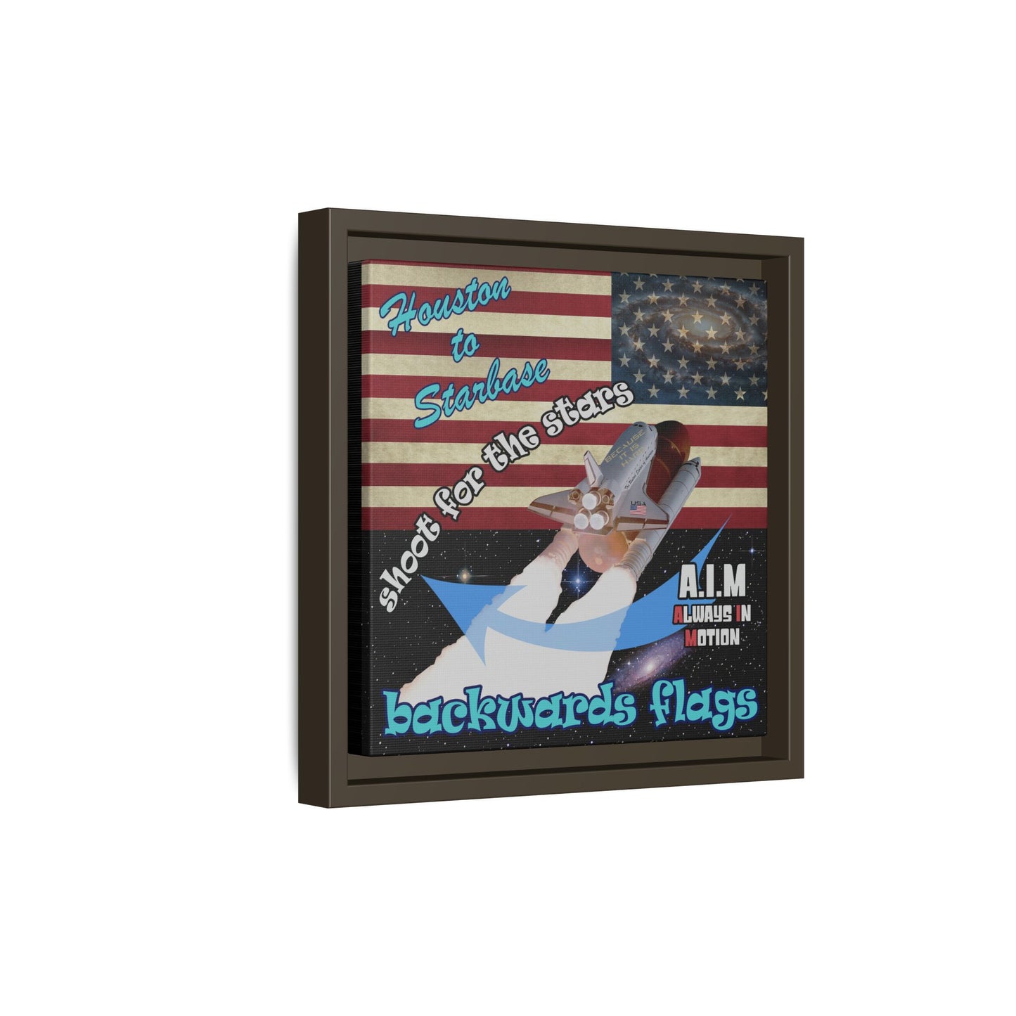 shoot for the stars - framed canvas art