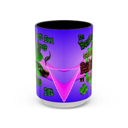 celtics logo - Accent Mug (purple-pink wave)