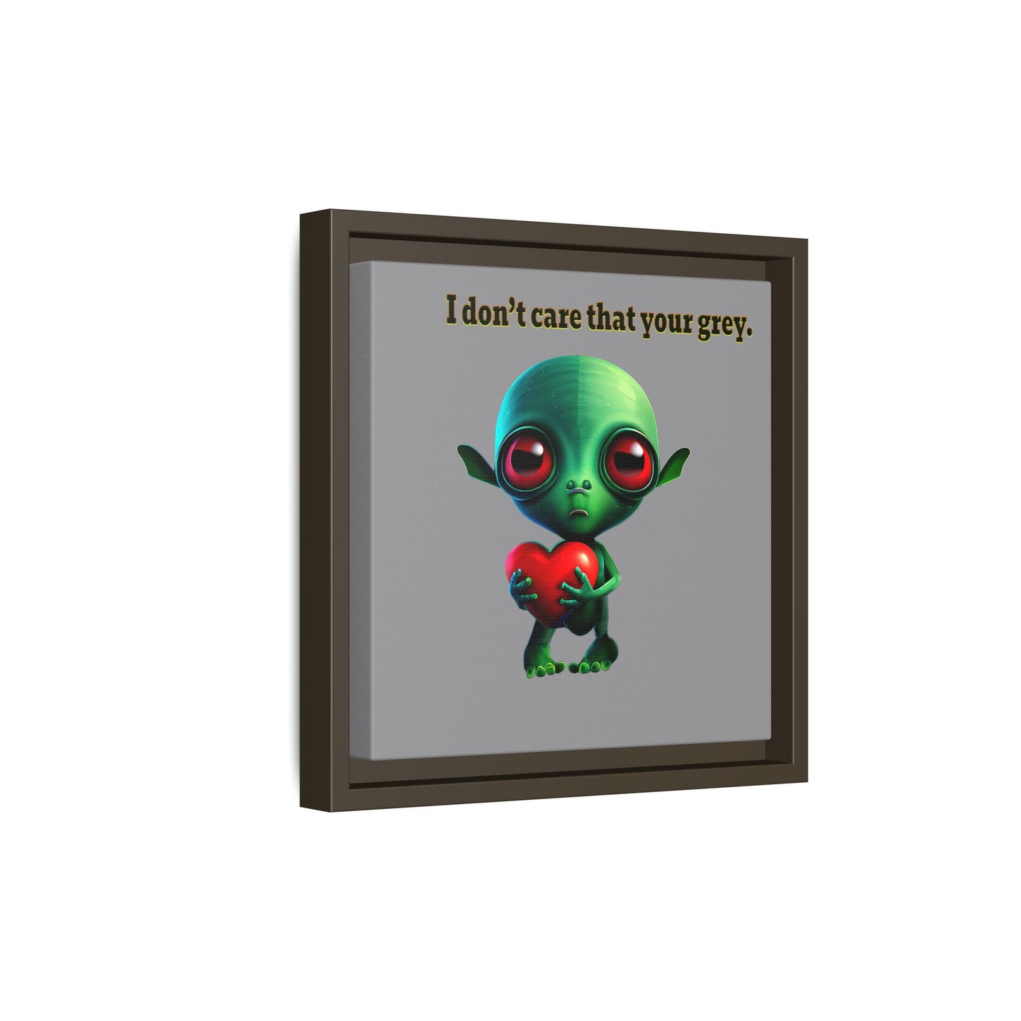 I don't care that your grey - framed canvas art (grey)