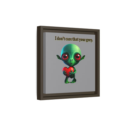 I don't care that your grey - framed canvas art (grey)