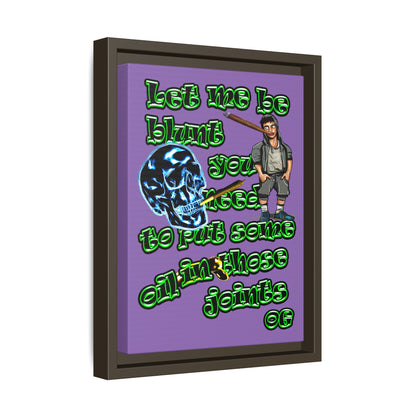 og - framed canvas art (light purple)