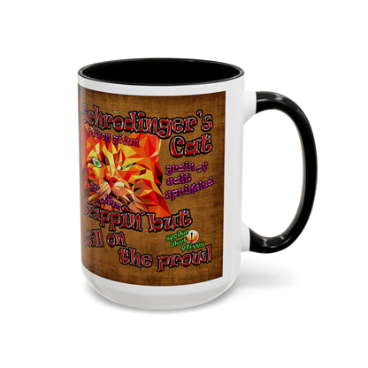 schrodinger's cat - Accent Mug (brown papyrus)