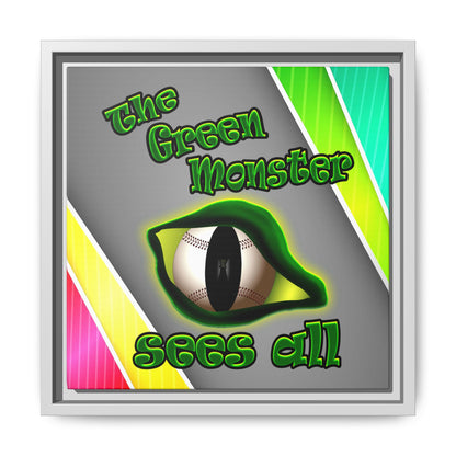 green monster - framed canvas art (rainbow split)