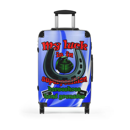 my luck - Suitcase (blue-white wave)