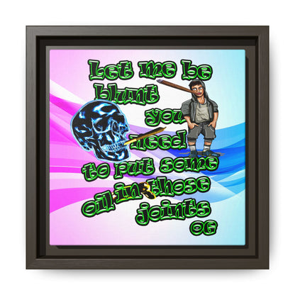 og - framed canvas art (light blue-pink wave)