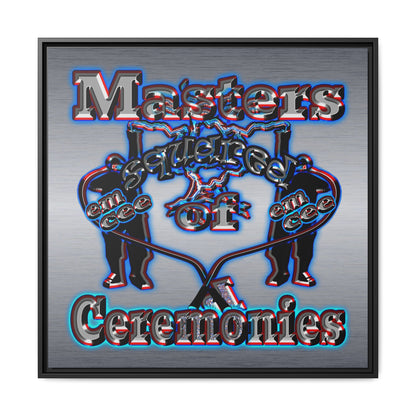 em cee squared - framed canvas art (brushed nickel)