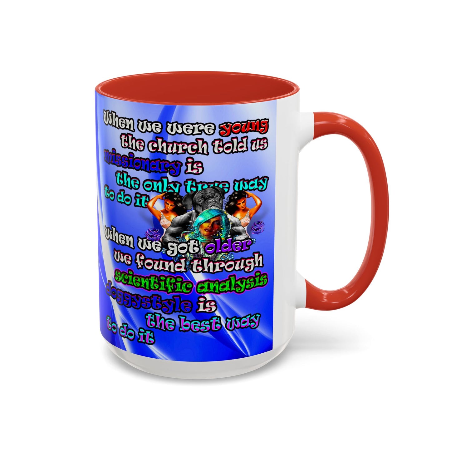 doggystyle - Accent Mug (blue-white wave)