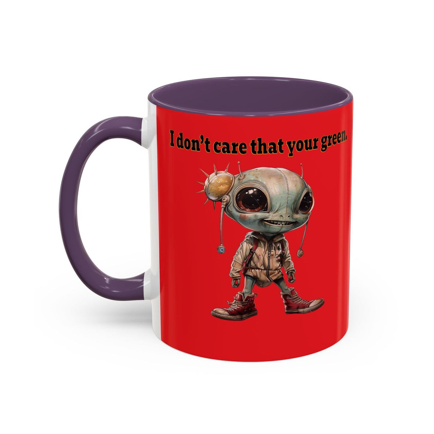 I don't care that your grey - Accent Mug (red)