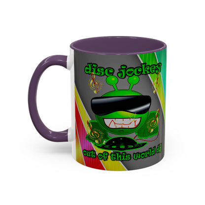 disc jockey - Accent Mug (rainbow split)