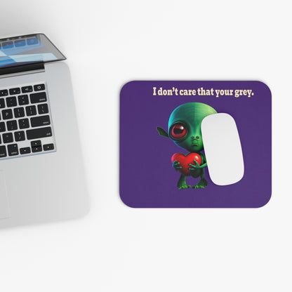 I don't care that your grey - Mouse Pad (Rectangle) (purple)