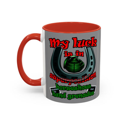 my luck - Accent Mug (grey)