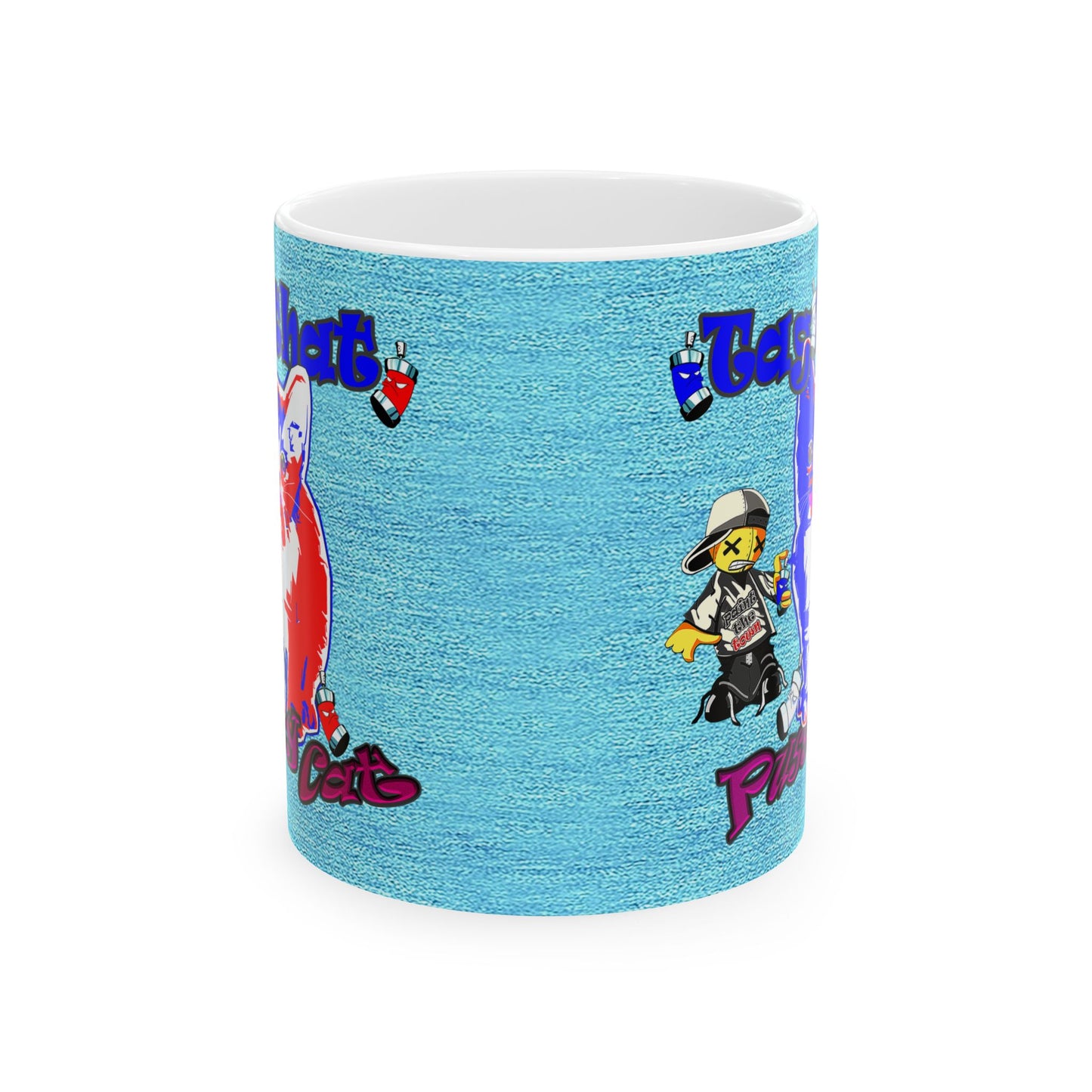 tag that - White Mug (faded blue)