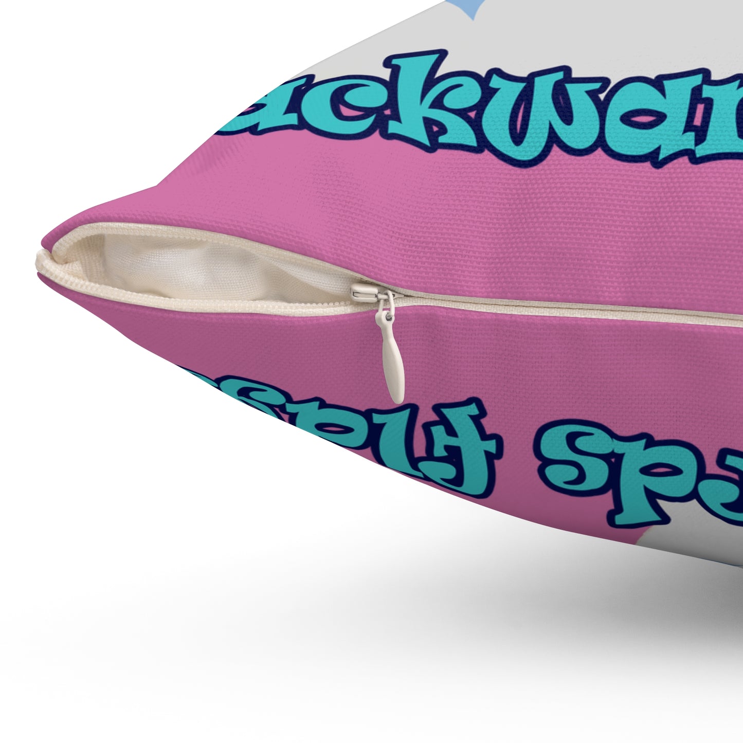 shoot for the stars - Spun Polyester Square Pillow - (light pink)