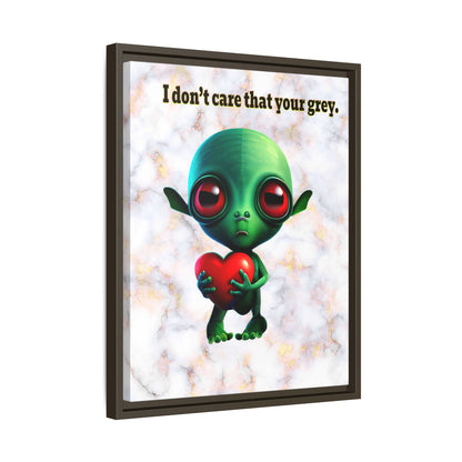 I don't care that your grey - framed canvas art (white marble)