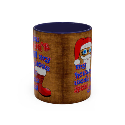 santa's shoes - Accent Mug (brown papyrus)