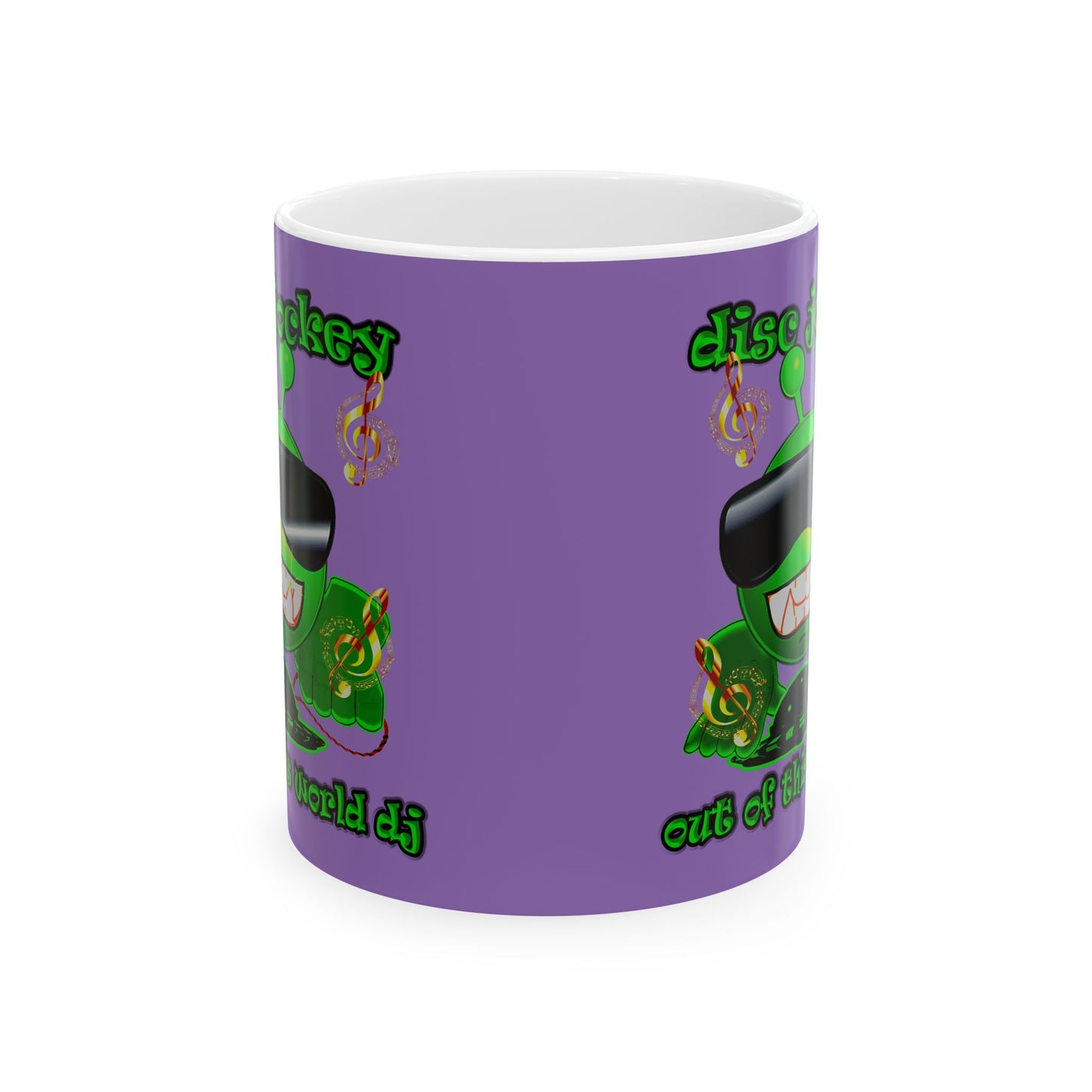 disc jockey - White Mug (light purple)