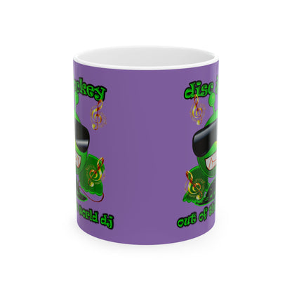 disc jockey - White Mug (light purple)