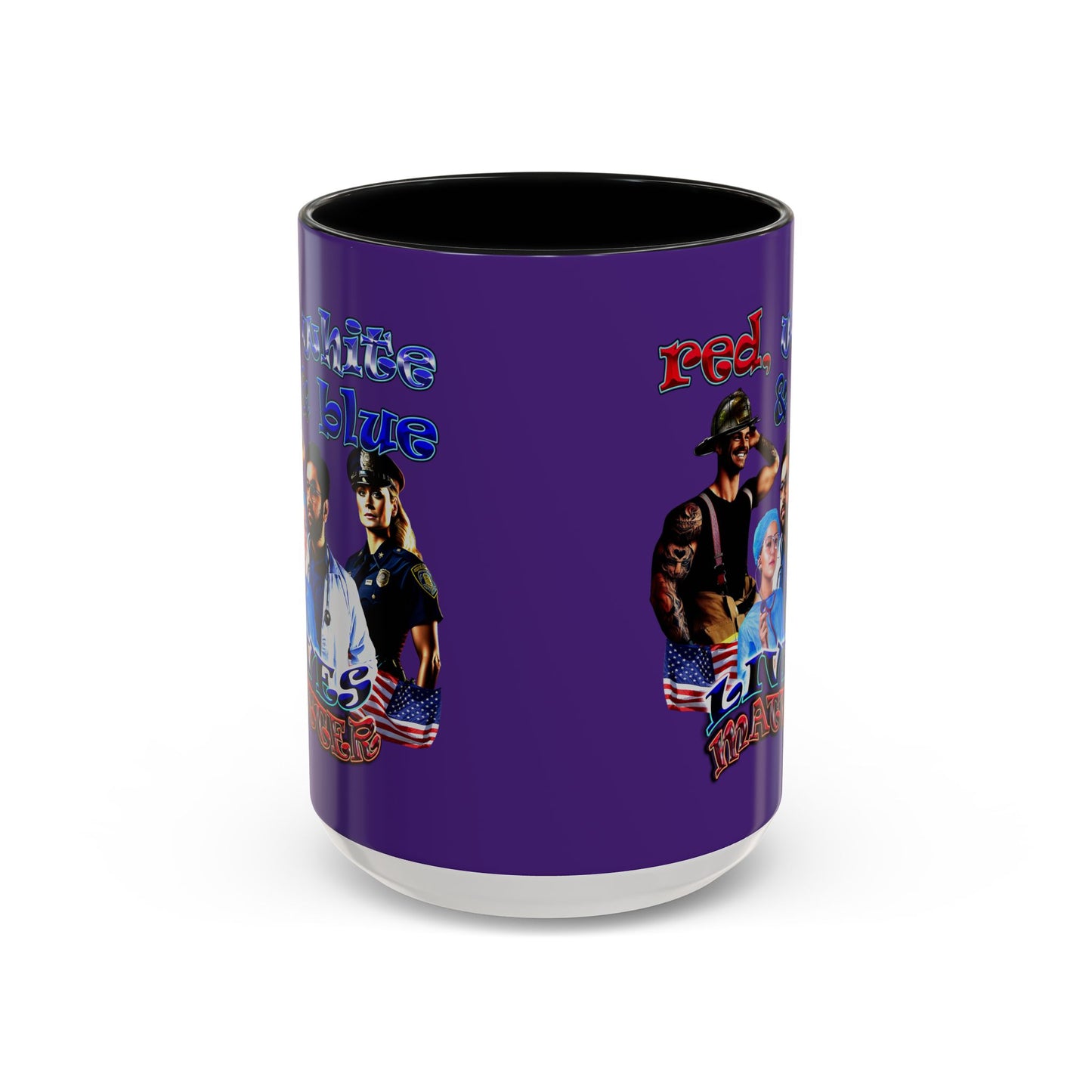 rw&b lives matter - Accent Mug (purple)