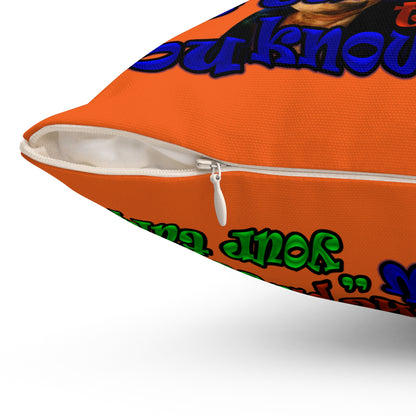 high noon - Spun Polyester Square Pillow - (orange)
