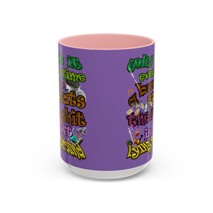 the bum's shit - Accent Mug (light purple)