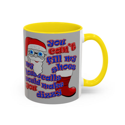 santa's shoes - Accent Mug (light grey)