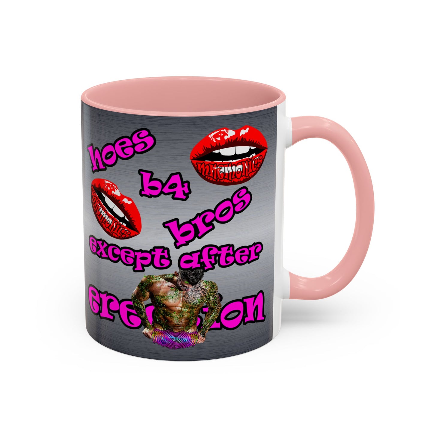 hoes b4 bros - Accent Mug (brushed nickel)