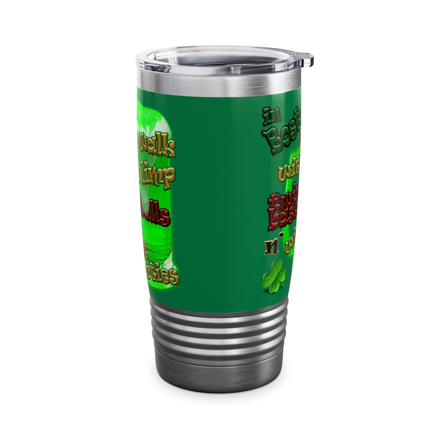 celtics logo - Ringneck Tumbler, 20oz (dark green)