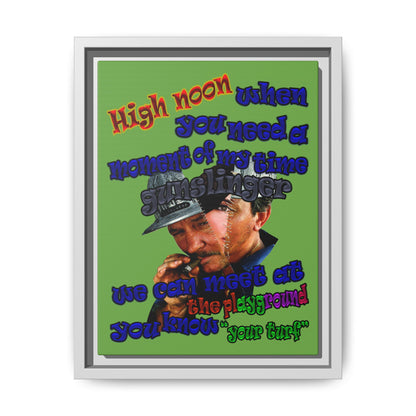 high noon - framed canvas art (green)