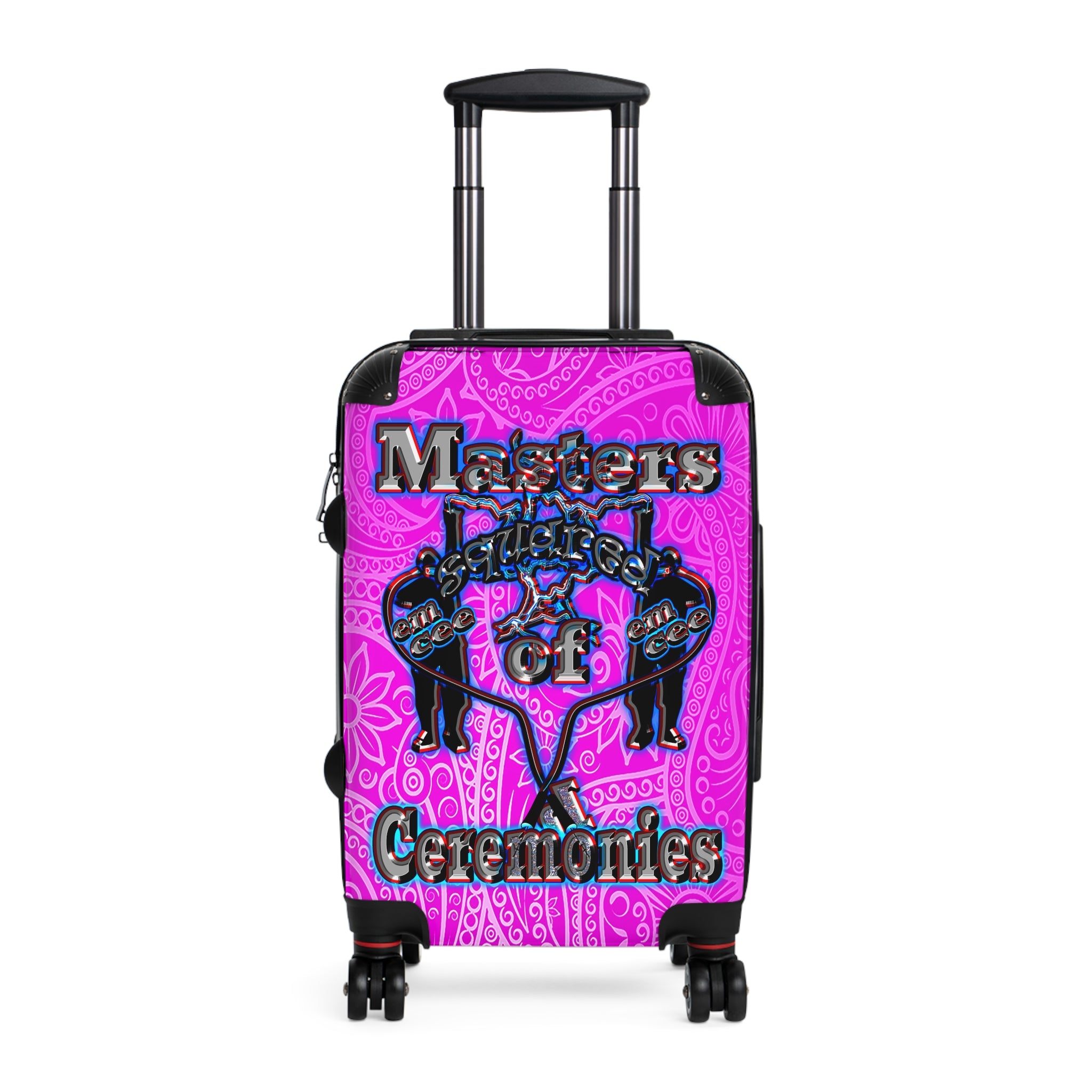 em cee squared - Suitcase (pink swirl)