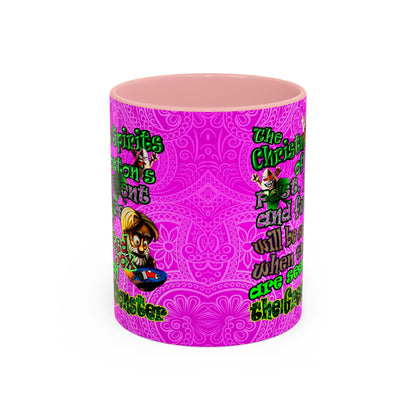 christmas spirits of boston - Accent Mug (pink swirl)