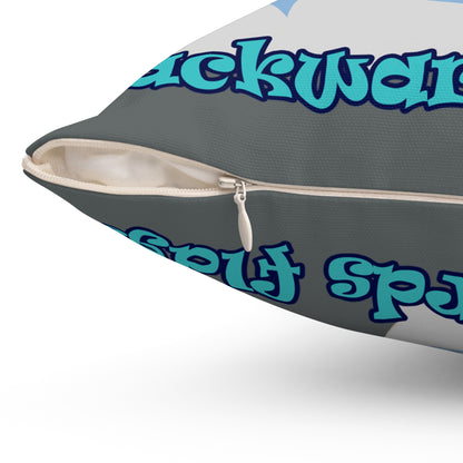 shoot for the stars - Spun Polyester Square Pillow - (dark grey)