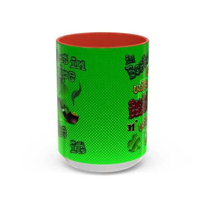 celtics logo - Accent Mug (logo green)