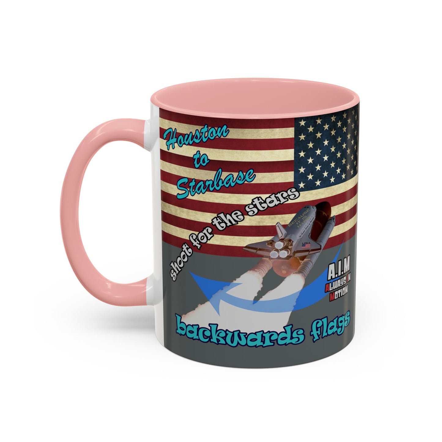 shoot for the stars - Accent Mug (dark grey)