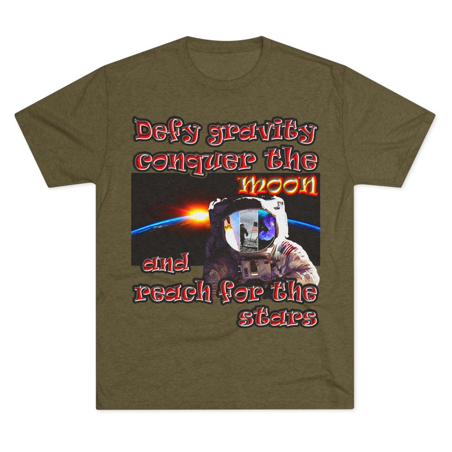 defy conquer reach - Unisex Tri-Blend Crew Tee