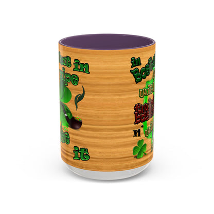 celtics logo - Accent Mug (butterscotch wood finish)