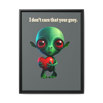 I don't care that your grey - framed canvas art (dark grey)