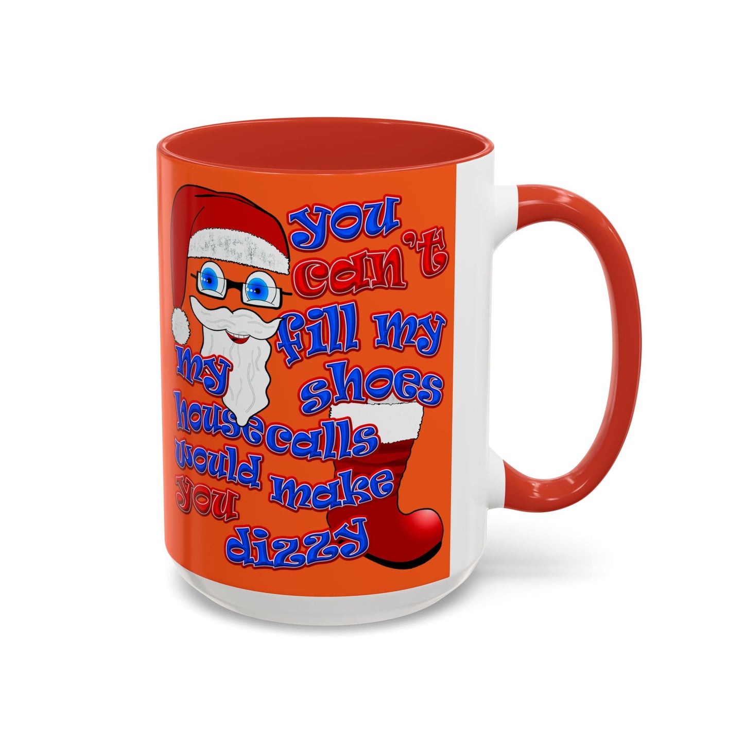 santa's shoes - Accent Mug (orange)
