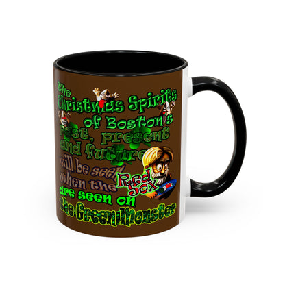 christmas spirits of boston - Accent Mug (brown)