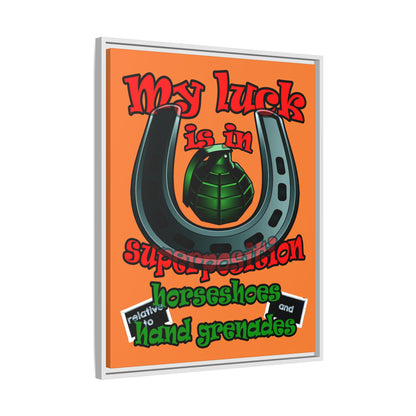 my luck - framed canvas art (crusta)