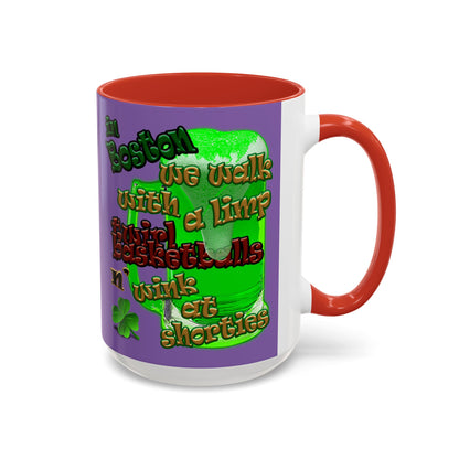 celtics logo - Accent Mug (light purple)