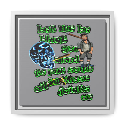 og - framed canvas art (grey)