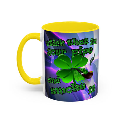 celtics logo - Accent Mug (grey-pink wave)